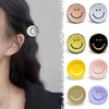 Handmade Acetic Acid Smiley Face Hairpin For Women Cute Cartoon Expression Hair Accessory