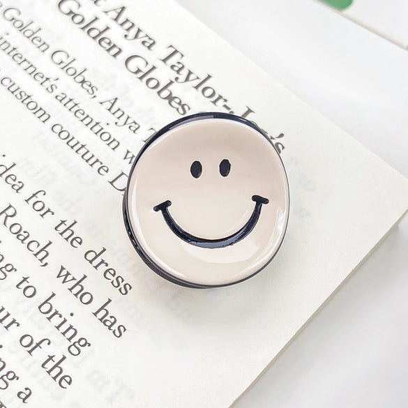 Handmade Acetic Acid Smiley Face Hairpin For Women Cute Cartoon Expression Hair Accessory