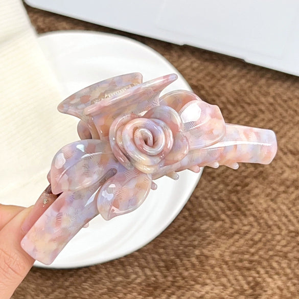 Handmade Acetic Acid Three Dimensional Flower Hair Clip For Women