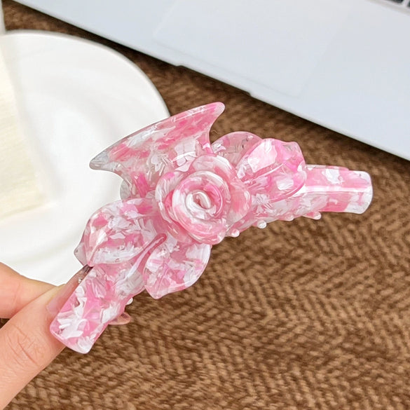 Handmade Acetic Acid Three Dimensional Flower Hair Clip For Women