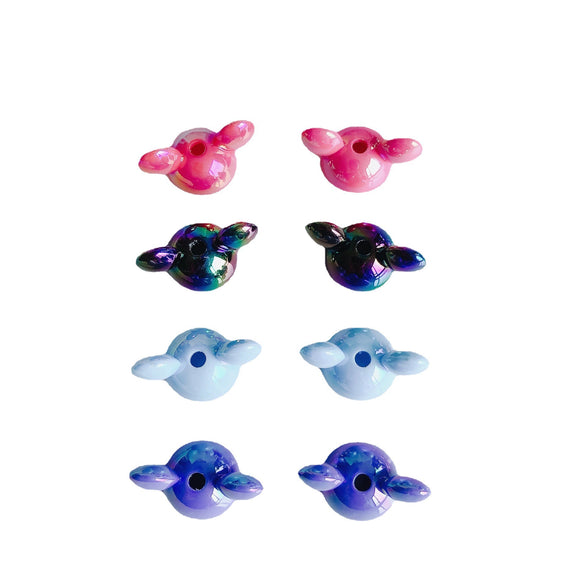 Handmade Acrylic Beaded Mobile Phone Chain Bag Hanging With Plating Uv Color And Mickey Hat Ears Design