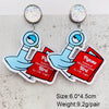 Handmade Acrylic Cartoon Animal Zodiac Geometric U Shaped Earrings