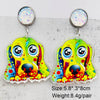 Handmade Acrylic Cartoon Animal Zodiac Geometric U Shaped Earrings