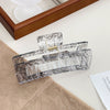 Handmade Acrylic Transparent Hair Grasp Clip With Lace Bow Pattern For Women