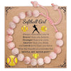 Handmade Adjustable Geometric Beaded Bracelet With Softball Pendant Simple Woven Women's Bracelet Team Award Gift
