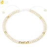 Handmade Adjustable Natural Crystal And Tourmaline Woven Bracelet Geometric Cut Stone Jewelry For Women Simple Style