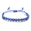 Handmade Adjustable Sevensection Geometricshaped Fashion Ol Unisex Bracelet Made Of Red Rope With Turkish Blue Eyes Design