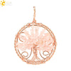 Handmade Agate Crystal Tree Pendant Semi Precious Stone Wire Wrapped Jewelry Necklace Pendant Personality Style