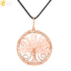 Handmade Agate Crystal Tree Pendant Semi Precious Stone Wire Wrapped Jewelry Necklace Pendant Personality Style