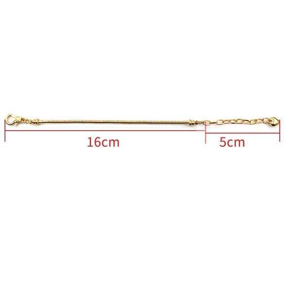 Handmade Alloy Beaded Bracelet With Large Hole Beads Adjustable Electroplated Diy Jewelry Accessory For Necklace And Bracelet Making