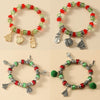Handmade Alloy Crystal Beaded Christmas Bracelet With Tree Snowman And Love Charms Festive Jewelry For Women