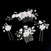 Handmade Alloy Golden Leaf Updo Hair Comb Bridal Headdress Flower Comb Hair Accessories For Women