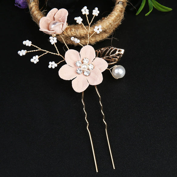 Handmade Alloy Golden Leaf Updo Hair Comb Bridal Headdress Flower Comb Hair Accessories For Women
