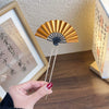 Handmade Alloy Hairpin With Antique Style Glaze Begonia Flower Pattern Electroplated Treatment