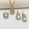Handmade Alloy Imitation Pearl Electroplated Women's High End Fashion Jewelry Necklace And Earrings Set