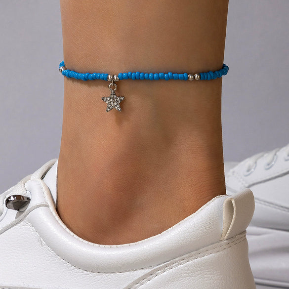 Handmade Alloy Shell Multilayer Anklet For Women