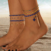 Handmade Alloy Shell Multilayer Anklet For Women
