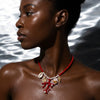 Handmade Animal Zodiac Alloy And Zinc Alloy Conch Coral Beaded Necklace For Women