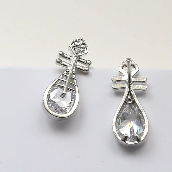 Handmade Baroque Jewelry Zirconium Copper Plated Real Gold Piano Witch Elf Pendant