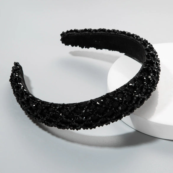 Handmade Beaded Crystal Cloth Hairband Baroque Style Fashion Temperament