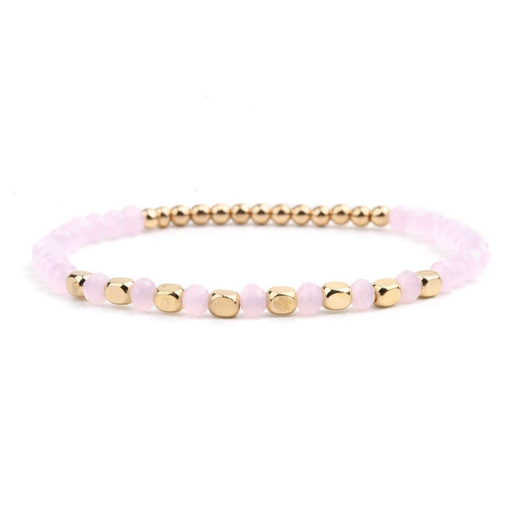 Handmade Beaded Crystal Women's Geometric Acrylic Bead Bracelet