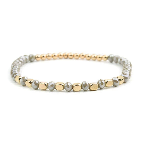 Handmade Beaded Crystal Women's Geometric Acrylic Bead Bracelet