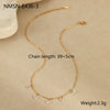 Handmade Beaded Flower Stainless Steel Geometric Necklace For Women With Electroplating Fashion Style