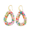Handmade Beaded Geometric Water Drop Earrings For Women Fashion Style