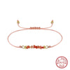 Handmade Beaded Gravel Silver Bracelet With Irregular Colored Crystal Wax Thread And Electroplating