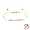 Handmade Beaded Gravel Silver Bracelet With Irregular Colored Crystal Wax Thread And Electroplating