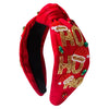 Handmade Beaded Hair Band With Letter Merrychristmashoho Pattern For Women