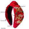 Handmade Beaded Hair Band With Letter Merrychristmashoho Pattern For Women