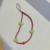 Handmade Beaded Mobile Phone Chain Glass Glaze Love Water Drops Bell Pattern