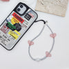 Handmade Beaded Mobile Phone Chain Glass Glaze Love Water Drops Bell Pattern