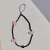 Handmade Beaded Mobile Phone Chain Glass Glaze Love Water Drops Bell Pattern