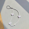 Handmade Beaded Mobile Phone Chain Glass Glaze Love Water Drops Bell Pattern