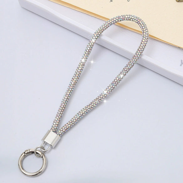 Handmade Beaded Mobile Phone Chain With Love Water Drops Bells Rhinestone Jewelry Pendant For Women