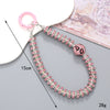 Handmade Beaded Mobile Phone Chain With Love Water Drops Bells Rhinestone Jewelry Pendant For Women