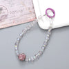 Handmade Beaded Mobile Phone Chain With Love Water Drops Bells Rhinestone Jewelry Pendant For Women