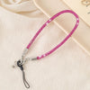Handmade Beaded Mobile Phone Chain With Love Water Drops Bells Rhinestone Jewelry Pendant For Women