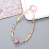 Handmade Beaded Mobile Phone Chain With Love Water Drops Bells Rhinestone Jewelry Pendant For Women