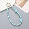 Handmade Beaded Mobile Phone Chain With Love Water Drops Bells Rhinestone Jewelry Pendant For Women
