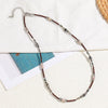 Handmade Beaded Necklace With Rice Beads And Natural Stone Geometric Style Allmatch For Women