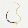 Handmade Beaded Stainless Steel Square Geometric Zircon Adjustable Women's Bracelet Electroplated