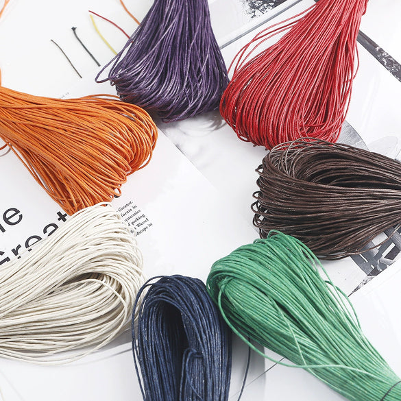 Handmade Braided Cotton Wax String Beaded Buddha Beads Bracelet Necklace Material