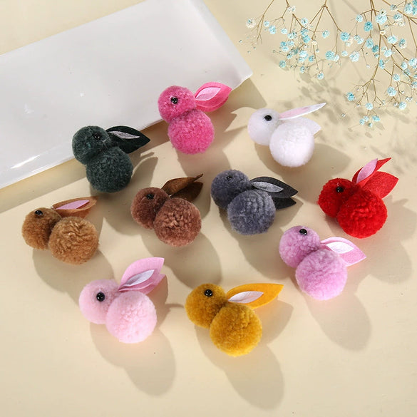 Handmade Cartoon Wool Rabbit Children's Hair Accessories
