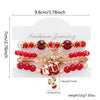 Handmade Christmas Combination Bracelet With Polymer Clay Beads And Cartoon Characters