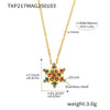Handmade Christmas Snowflake Inlaid Zircon Stainless Steel Light Luxury Necklace Earrings Bracelet Suit For Women With Electroplating