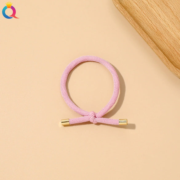 Handmade Cloth Knotted Hair Tie High Elastic Rubber Band Simple Hair Accessory For Women