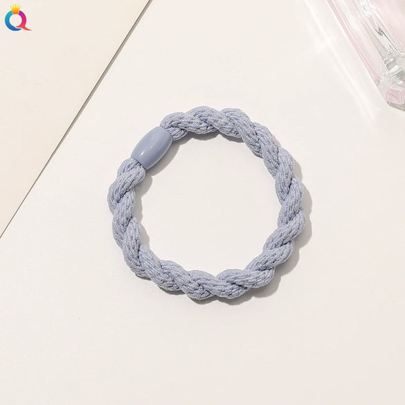 Handmade Cloth Knotted Hair Tie High Elastic Rubber Band Simple Hair Accessory For Women